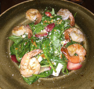 Strawberry Spinach Salad with Shrimp